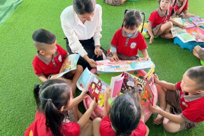 HƯỞNG ỨNG NGÀY HỘI ĐỌC SÁCH 📚 TRƯỜNG MN HOA HỒNG